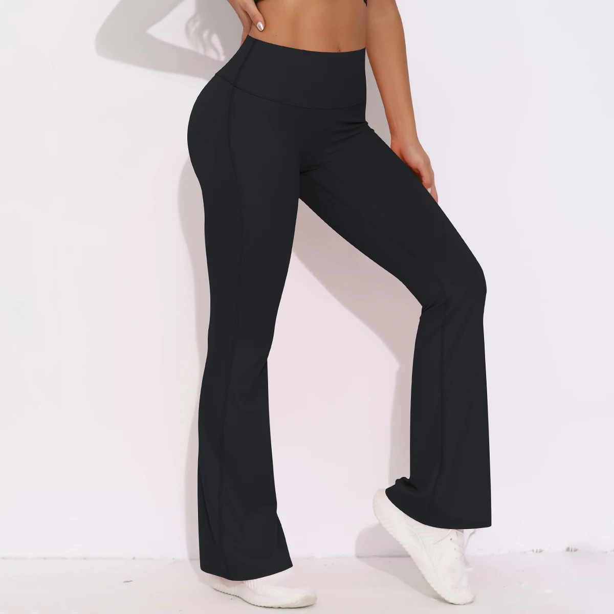 Women Yoga Bell-bottoms Tight Scrunch Butt Lifting Dance High Waist Tights Sport Pants Gym Running Breathable Fitness Leggings