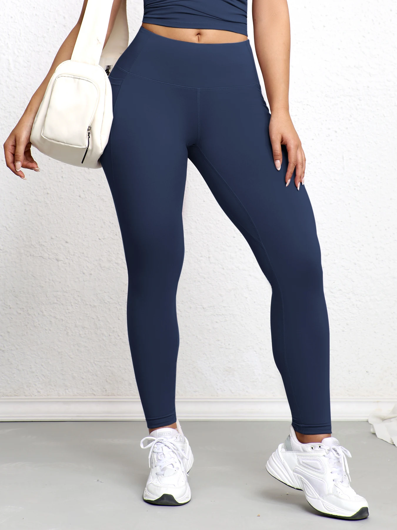 Women High Waist Yoga Pants With Pockets Butterlift Scrunch Butt Pants Tummy Control Workout Running Yoga Leggings