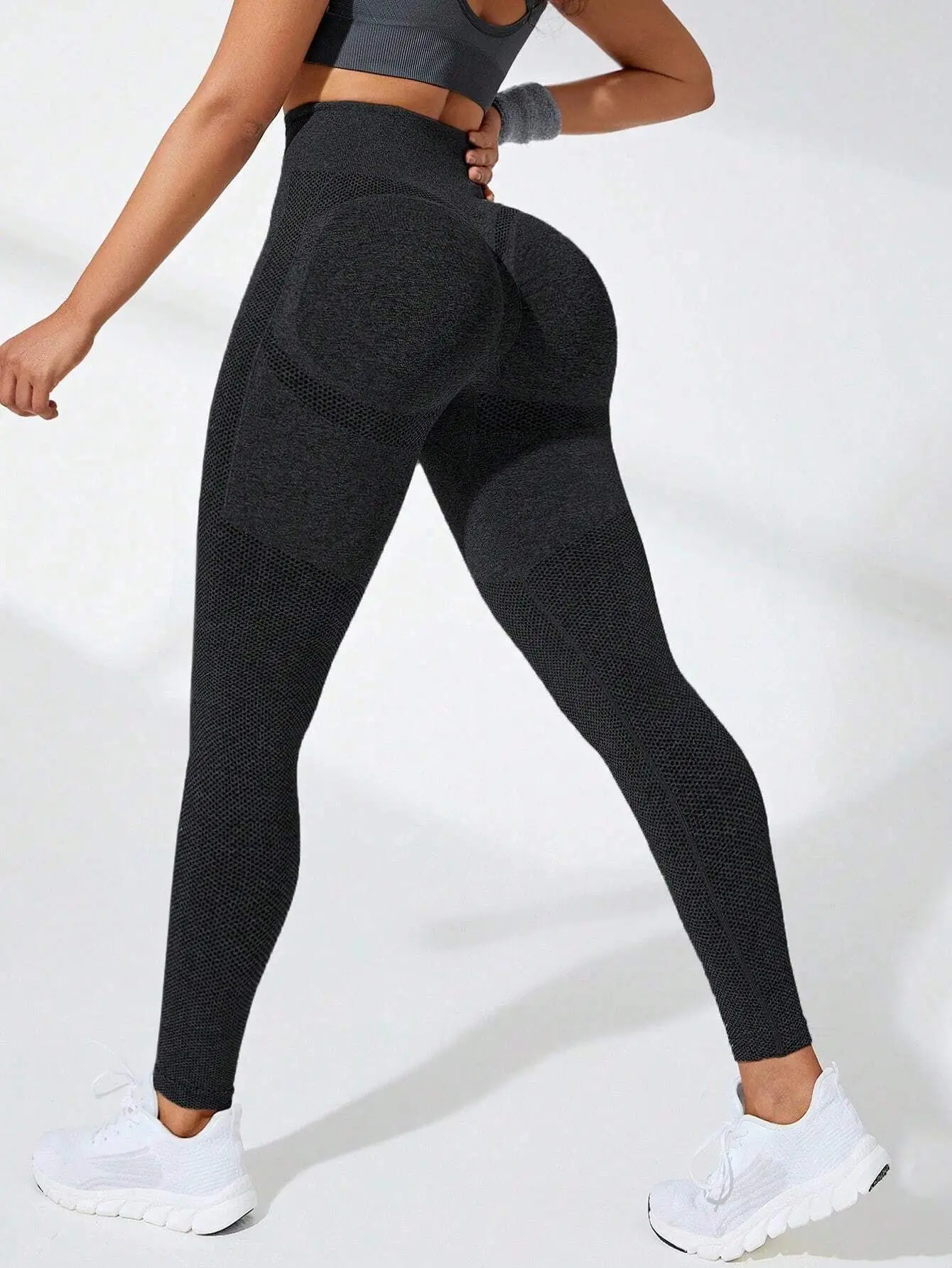 Women High Waist Sports Leggings Seamless Yoga Pants High Elastic Hip Liftting Workout Running Breathable Yoga Fitness Leggings