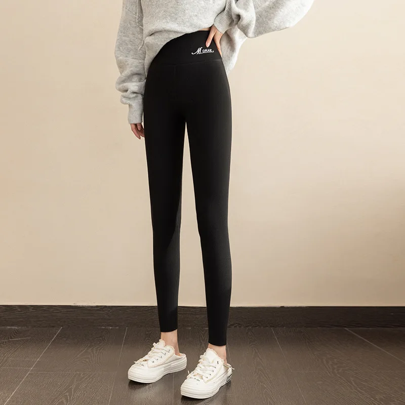 IOOTIANY Winter Leggings High Waist Women's Thermal Velvet Leggings Thicken Warm Pants Slimming Tights With Fleece Stretch Thick