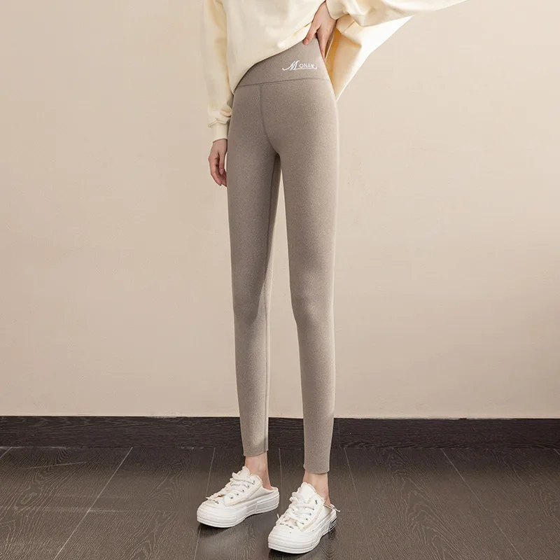 IOOTIANY Winter Leggings High Waist Women's Thermal Velvet Leggings Thicken Warm Pants Slimming Tights With Fleece Stretch Thick