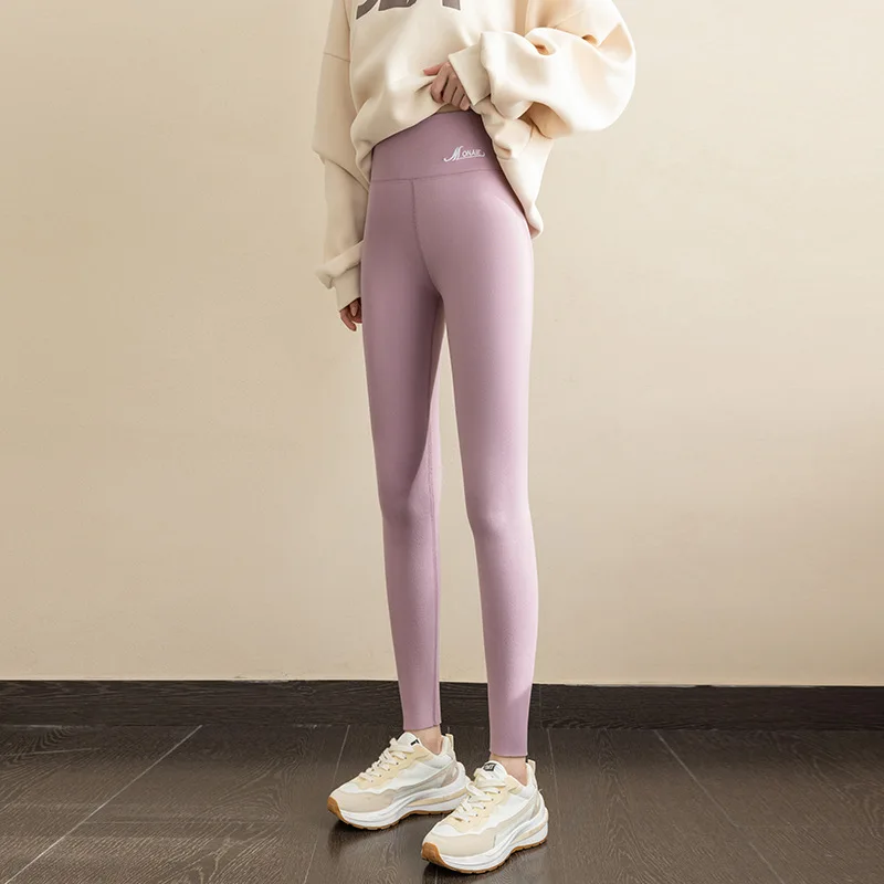 IOOTIANY Winter Leggings High Waist Women's Thermal Velvet Leggings Thicken Warm Pants Slimming Tights With Fleece Stretch Thick