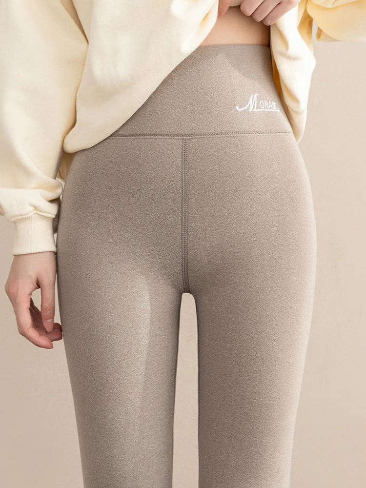 IOOTIANY Winter Leggings High Waist Women's Thermal Velvet Leggings Thicken Warm Pants Slimming Tights With Fleece Stretch Thick