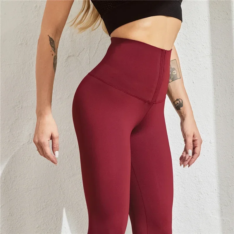 Women High Waist Sports Leggings Gym Sexy Hip Lift Fitness Leggings Women Solid Slim Workout Legging Sportswear Running Pants