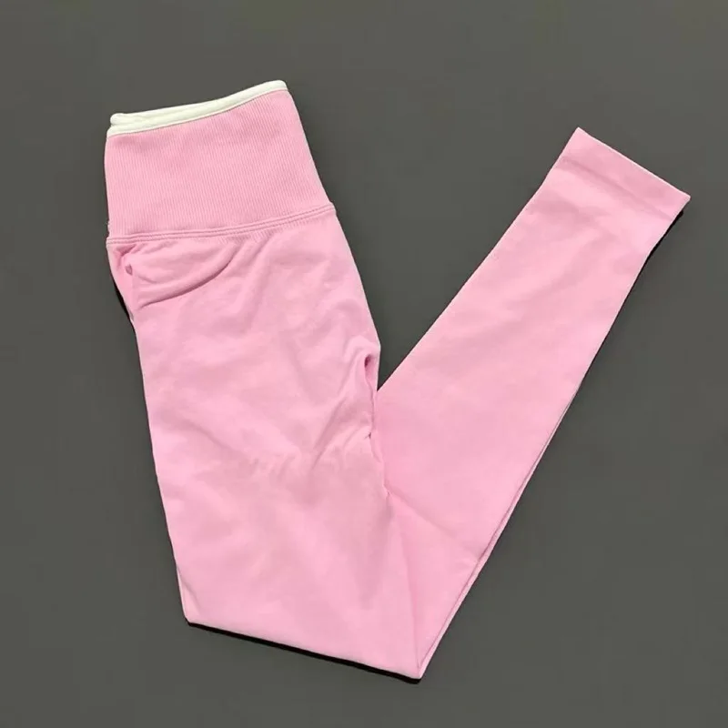 HISTELLO Gym Leggings Women's Seamless Yoga Clothing Ribbed High Waist Fitness Legging Scrunch Butt Workout Biker Sports Pants