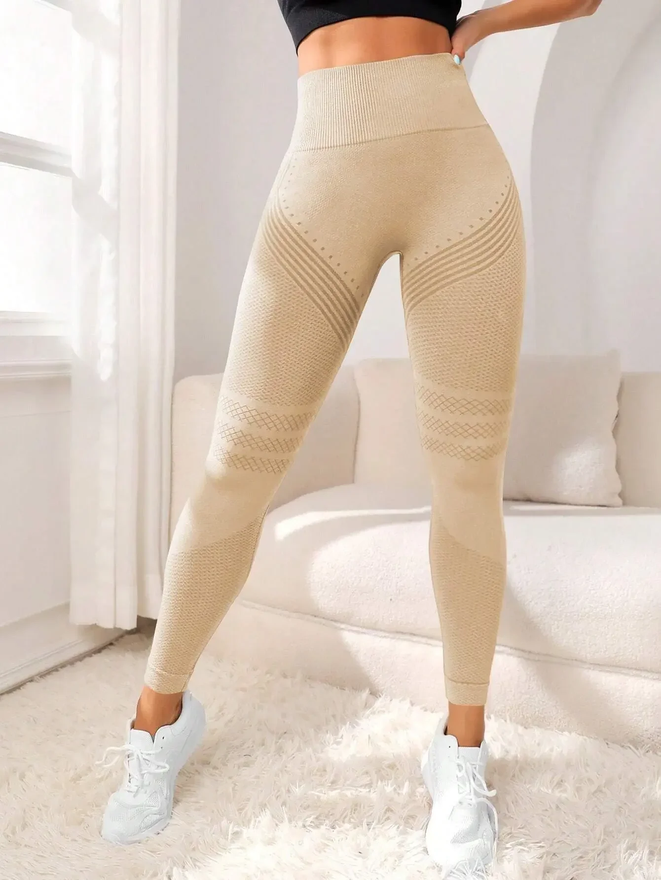 Knited Seamless Leggings Women Sports High Waist Tights Gym Trainning Running Stretchy Hip Lift Leggings Yoga Fitness Pants