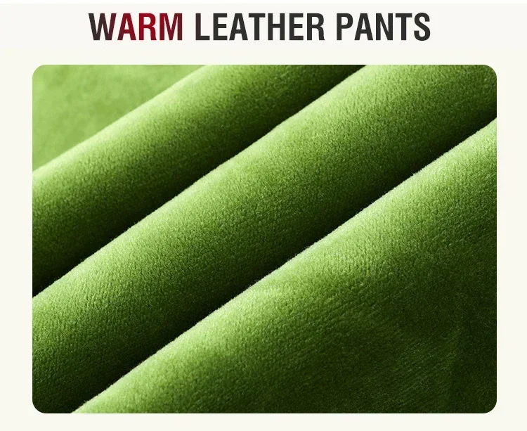 Women's Pants Sexy Velvet PU Leather Leggings Winter New Ladies High Waist Fleece Matte Thick Warm Woman Clothing