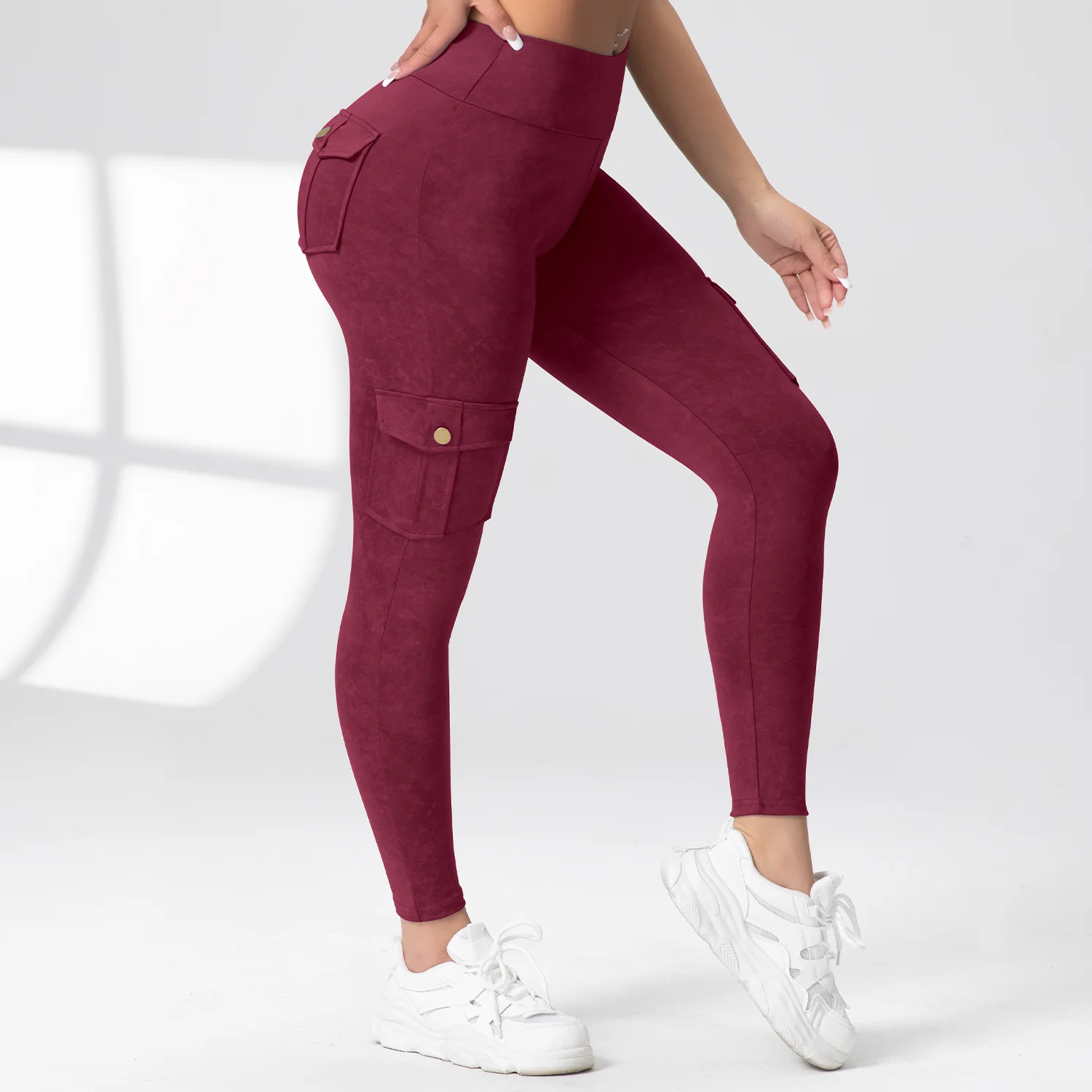 1PCS Work Pocket Women Leggings Elastic Butt Lifting Fitness Tights 2025 New Athletic Pants Fashion Streetwear
