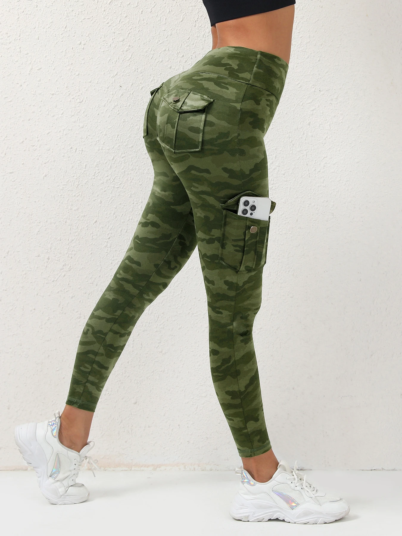 1PCS Work Pocket Women Leggings Elastic Butt Lifting Fitness Tights 2025 New Athletic Pants Fashion Streetwear