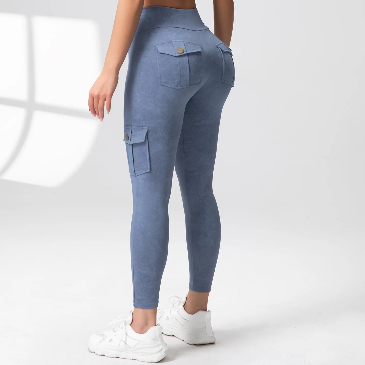 1PCS Work Pocket Women Leggings Elastic Butt Lifting Fitness Tights 2025 New Athletic Pants Fashion Streetwear