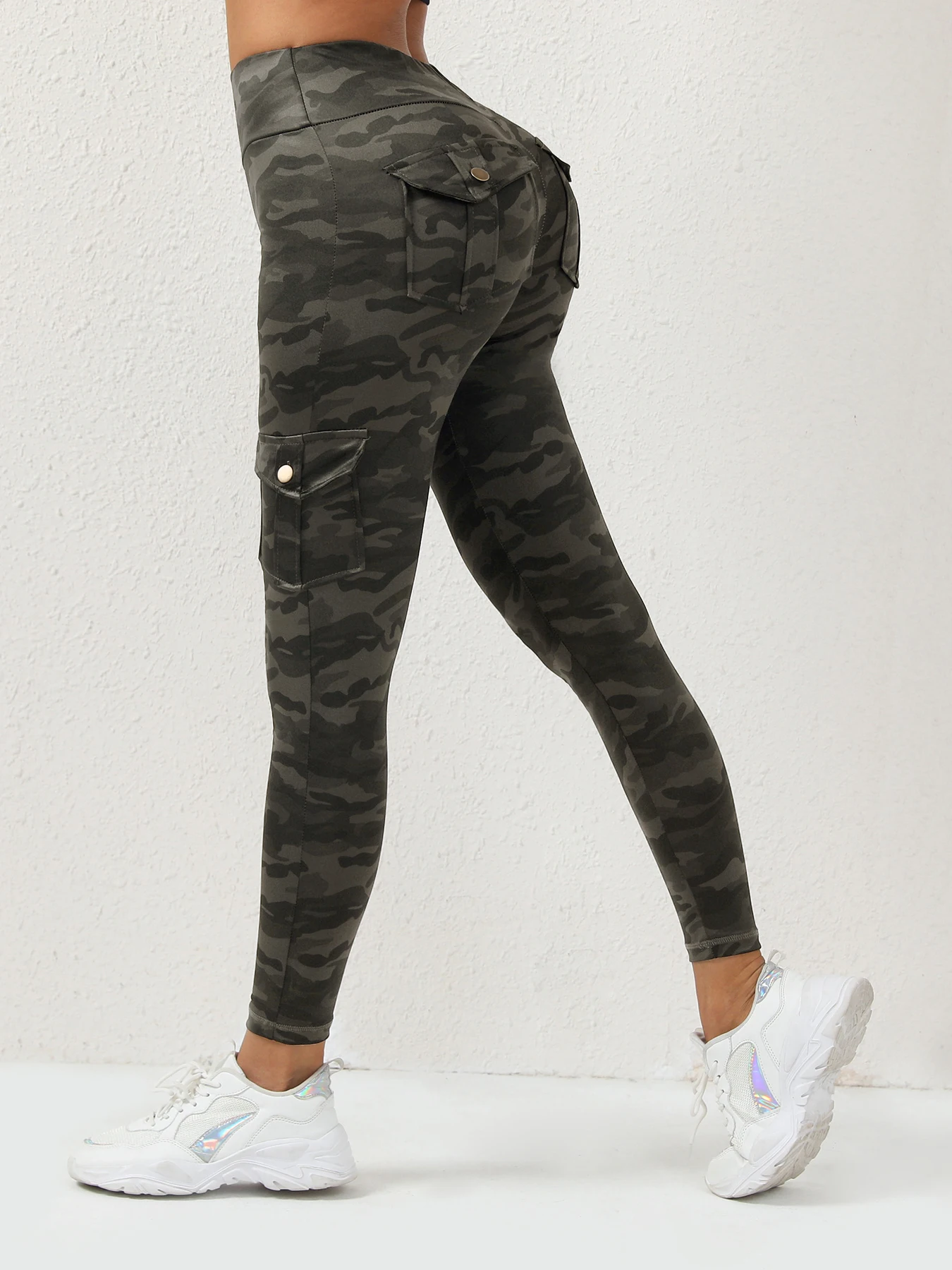 1PCS Work Pocket Women Leggings Elastic Butt Lifting Fitness Tights 2025 New Athletic Pants Fashion Streetwear