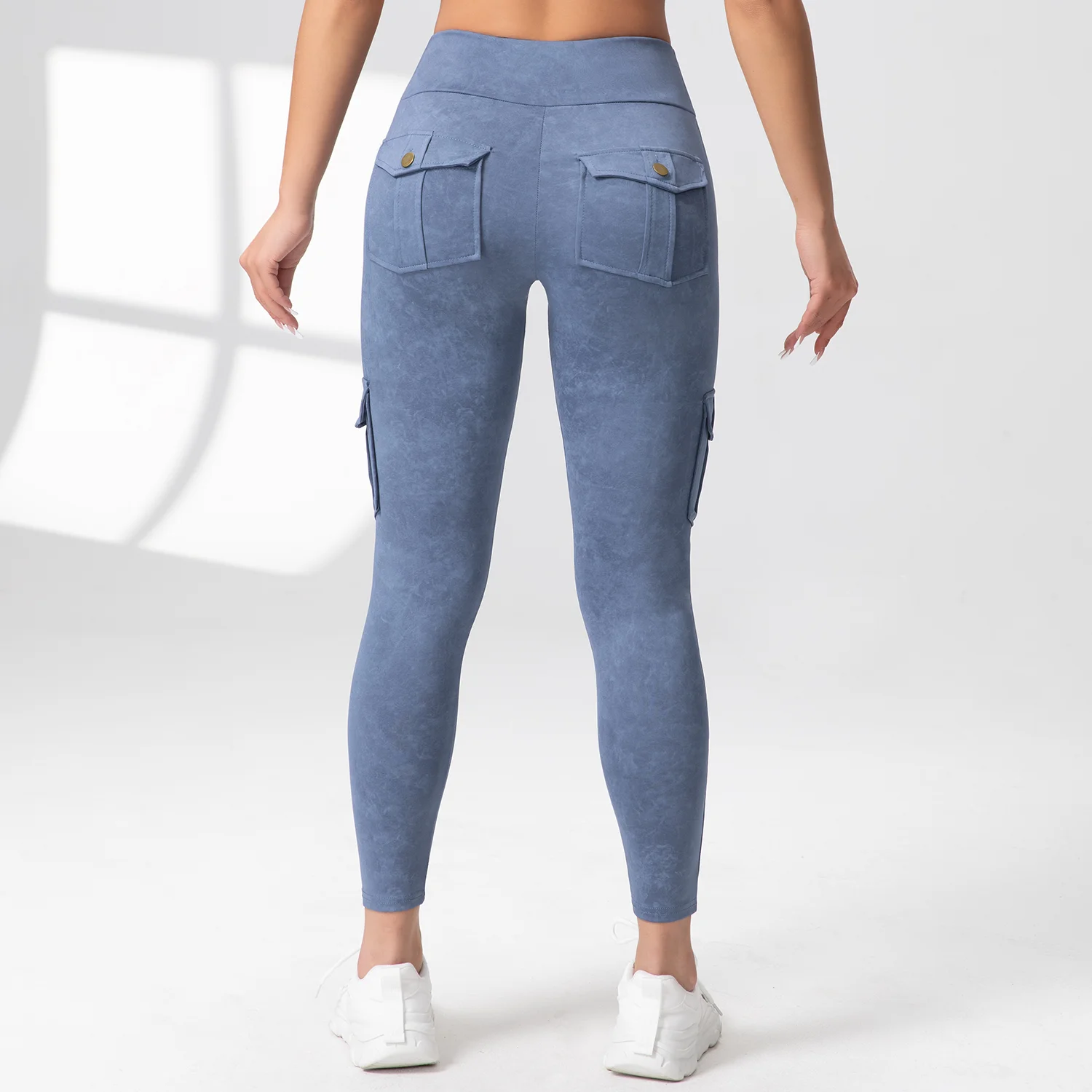 1PCS Work Pocket Women Leggings Elastic Butt Lifting Fitness Tights 2025 New Athletic Pants Fashion Streetwear