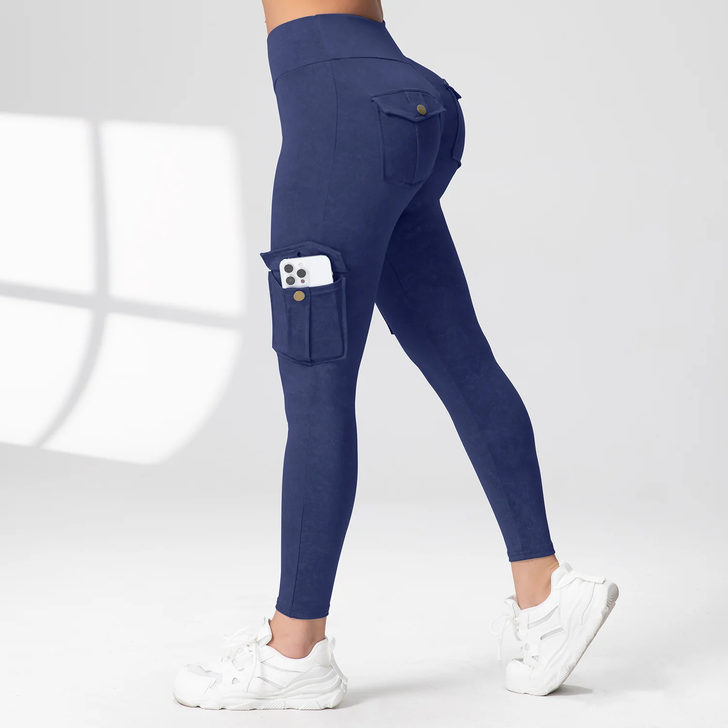 1PCS Work Pocket Women Leggings Elastic Butt Lifting Fitness Tights 2025 New Athletic Pants Fashion Streetwear
