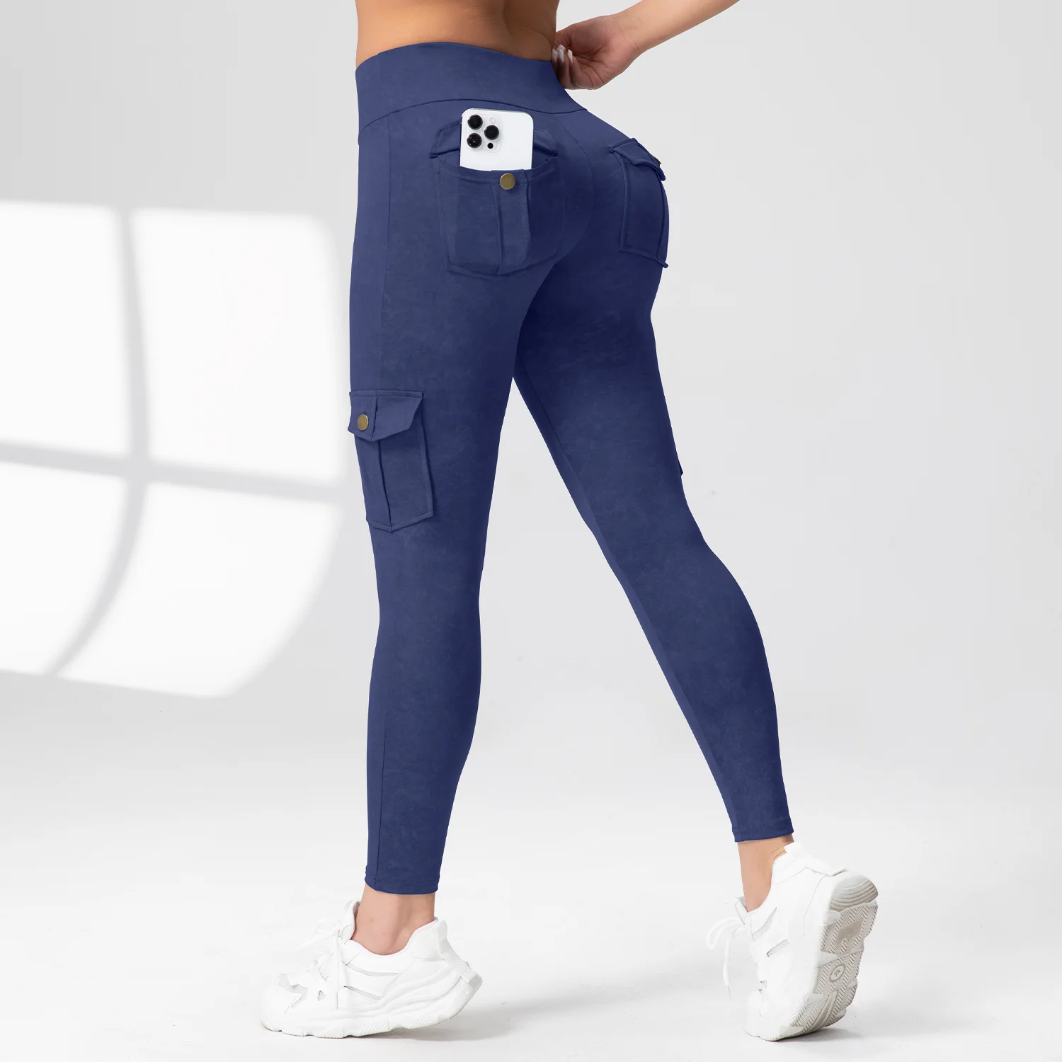 1PCS Work Pocket Women Leggings Elastic Butt Lifting Fitness Tights 2025 New Athletic Pants Fashion Streetwear
