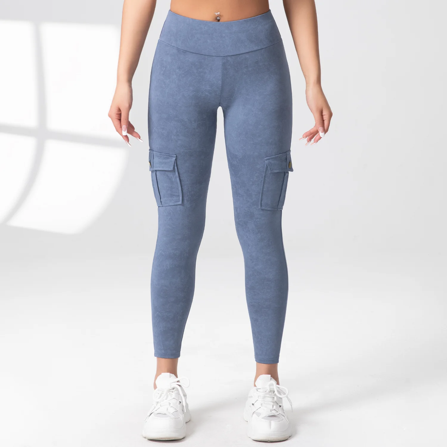1PCS Work Pocket Women Leggings Elastic Butt Lifting Fitness Tights 2025 New Athletic Pants Fashion Streetwear