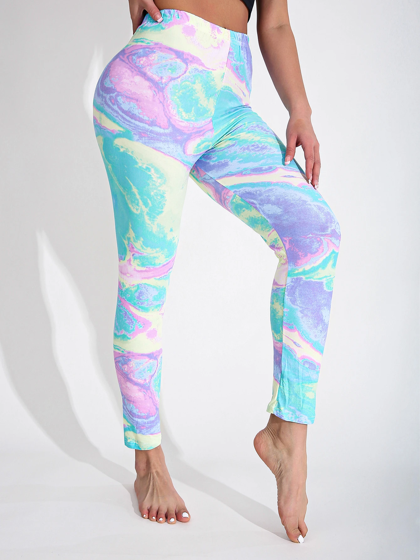 Autumn Winter 1PACK Women's Woolen Cotton Candy Sexy Tight Legging Casual Sports Elegant Fitness Yoga Pants