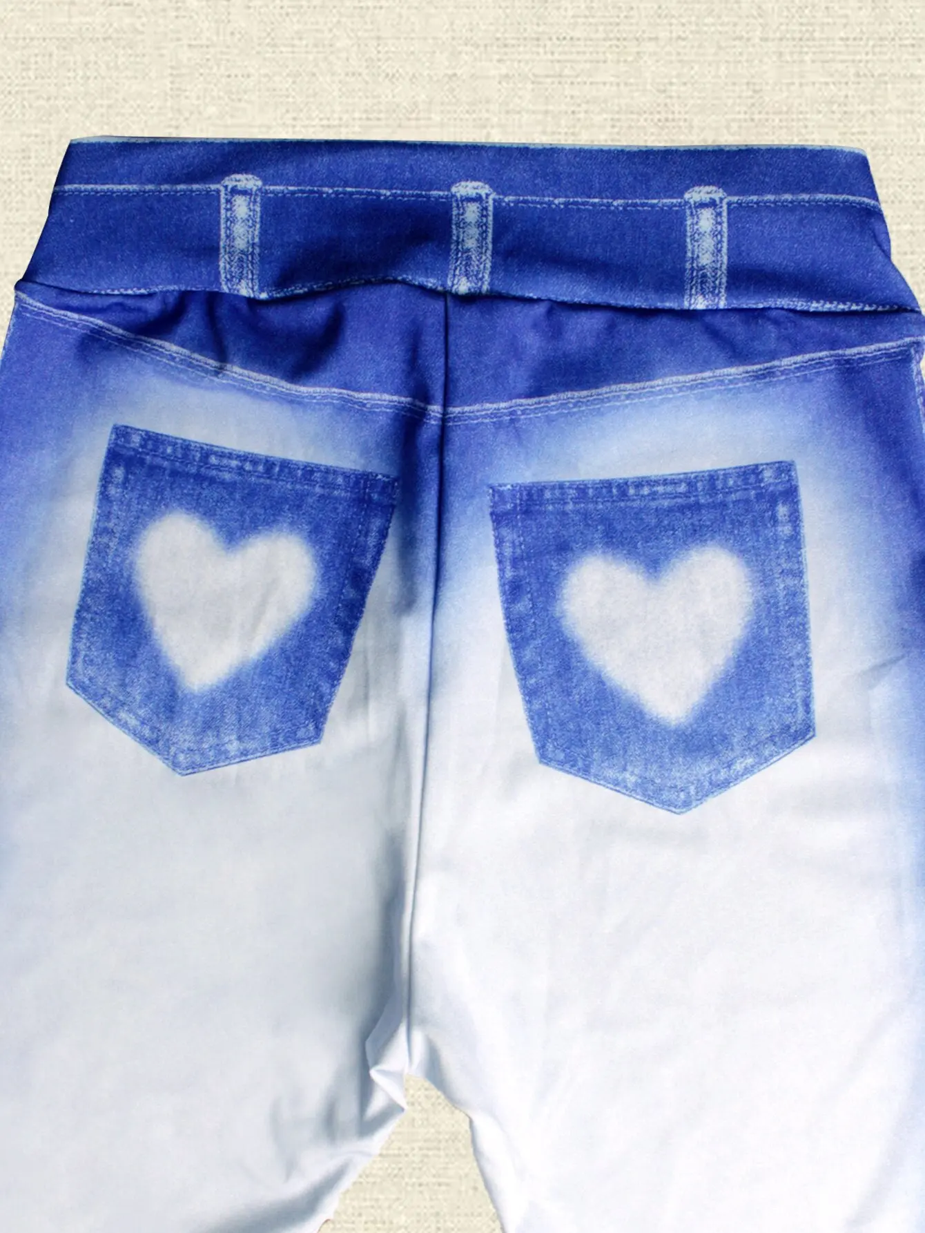 Women Love Fake Pocket Print Leggings High Waist Stretchy Jean Legging Fashion Casual Pencil Pants Yoga Fitness Slim Leggings