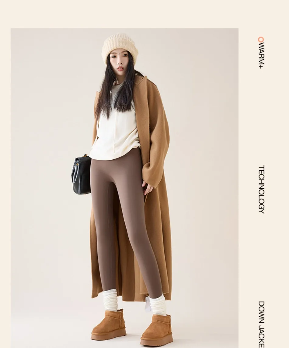 Women Plus Velvet Thicken Shark Leggings Autumn Winter High Waist Fleece Warm Slim Tights Casual Sports Fitness Yoga Leggings