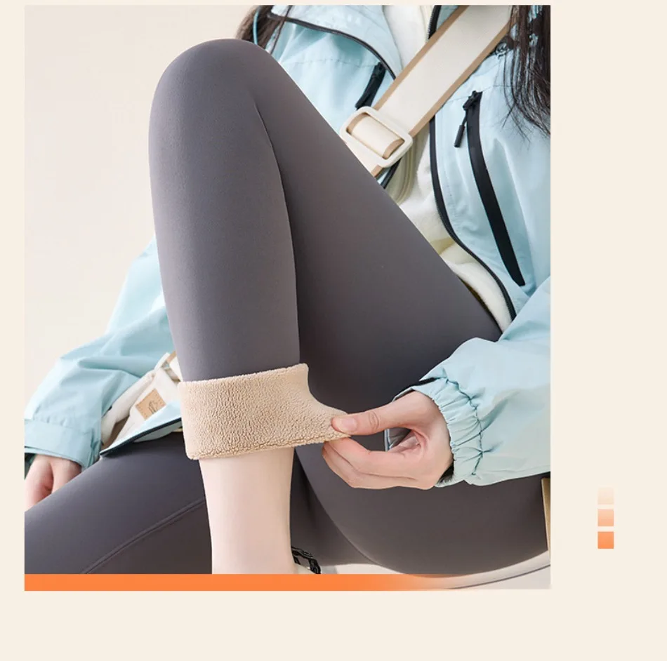 Women Plus Velvet Thicken Shark Leggings Autumn Winter High Waist Fleece Warm Slim Tights Casual Sports Fitness Yoga Leggings