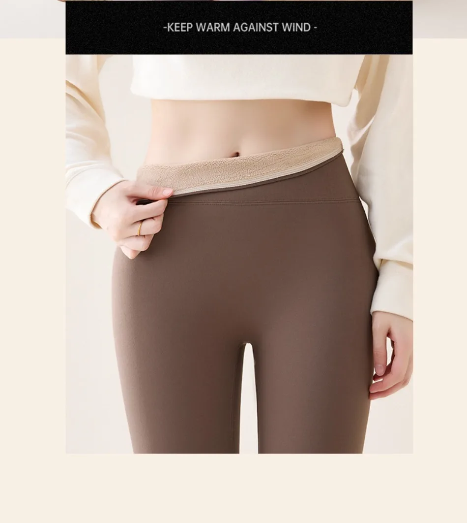 Women Plus Velvet Thicken Shark Leggings Autumn Winter High Waist Fleece Warm Slim Tights Casual Sports Fitness Yoga Leggings