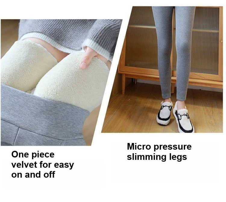 ​​Women's Fleece Lined Thermal Leggings Winter Warm Tights No-Slip Waistband Outdoor Streetwear Yoga Pants High Density Plush​​
