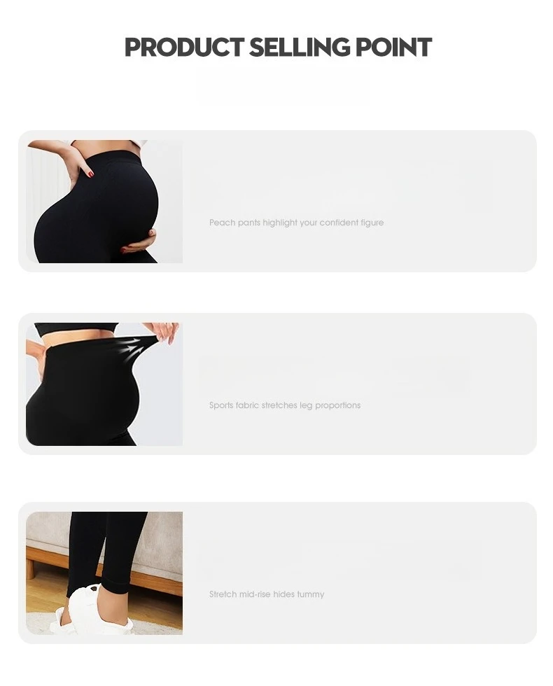 New Seamless Knited Yoga Pants High Waist Pregnancy Leggings Maternity Clothes for Pregnant Women Belly Support Body Long Pants