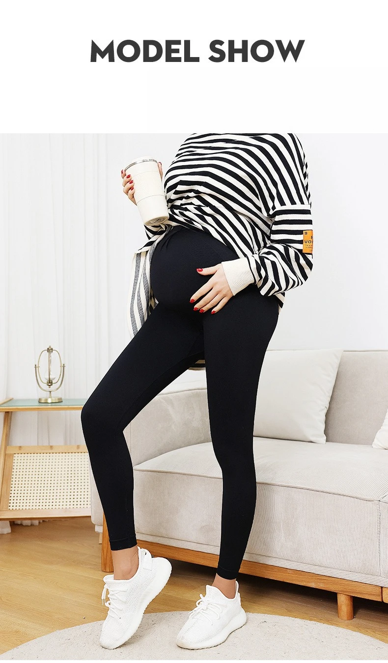 New Seamless Knited Yoga Pants High Waist Pregnancy Leggings Maternity Clothes for Pregnant Women Belly Support Body Long Pants