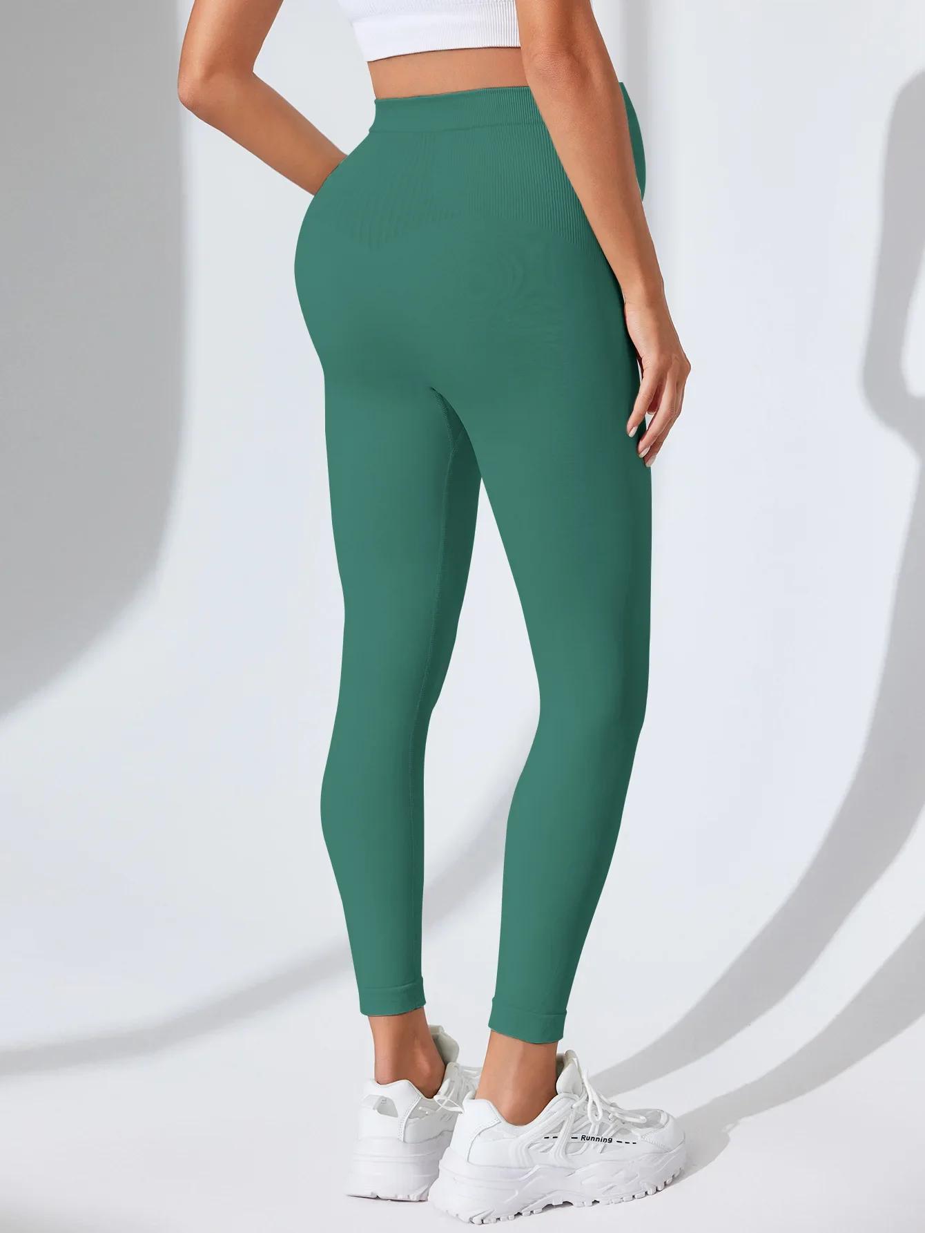New Seamless Knited Yoga Pants High Waist Pregnancy Leggings Maternity Clothes for Pregnant Women Belly Support Body Long Pants