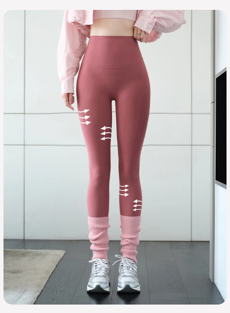 BIVIGAOS Spring Summer Ice Silk Naked Feeling Sharkskin Leggings Women Thin High Elastic Tight Sexy Sport Fitness Yoga Leggings