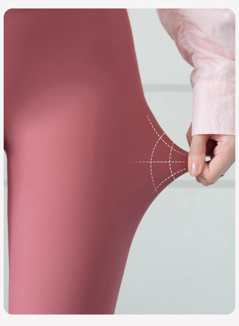 BIVIGAOS Spring Summer Ice Silk Naked Feeling Sharkskin Leggings Women Thin High Elastic Tight Sexy Sport Fitness Yoga Leggings