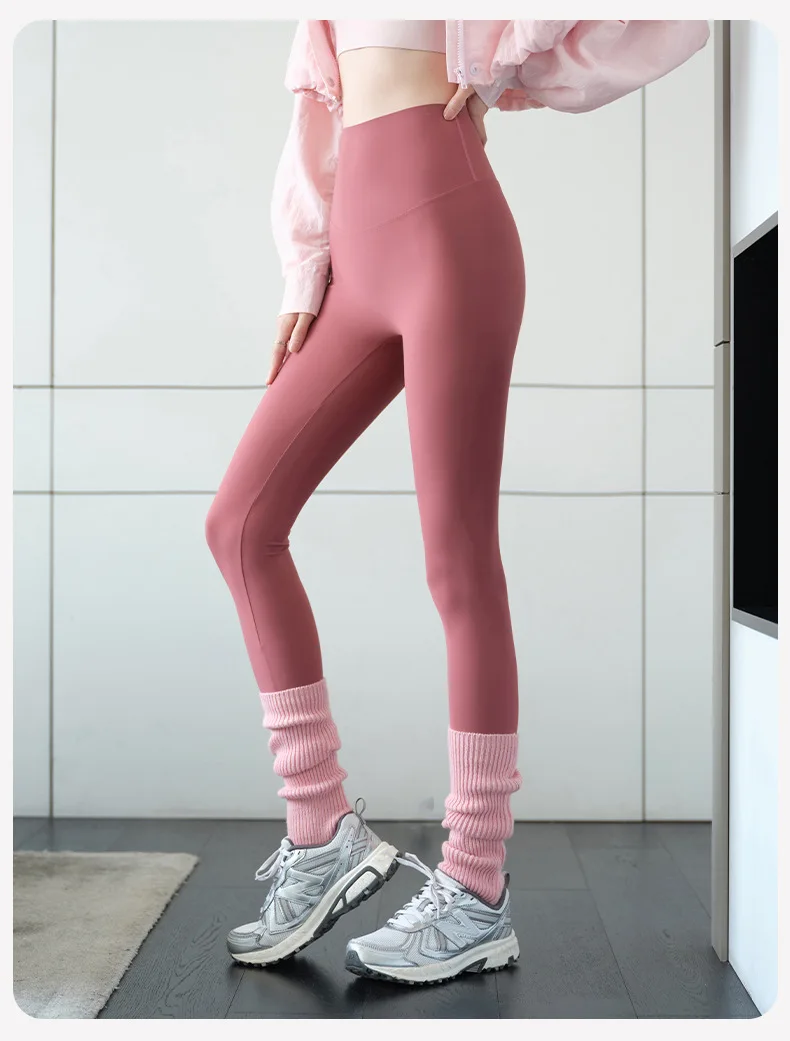 BIVIGAOS Spring Summer Ice Silk Naked Feeling Sharkskin Leggings Women Thin High Elastic Tight Sexy Sport Fitness Yoga Leggings