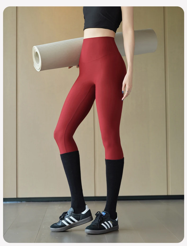 BIVIGAOS Spring Summer Ice Silk Naked Feeling Sharkskin Leggings Women Thin High Elastic Tight Sexy Sport Fitness Yoga Leggings