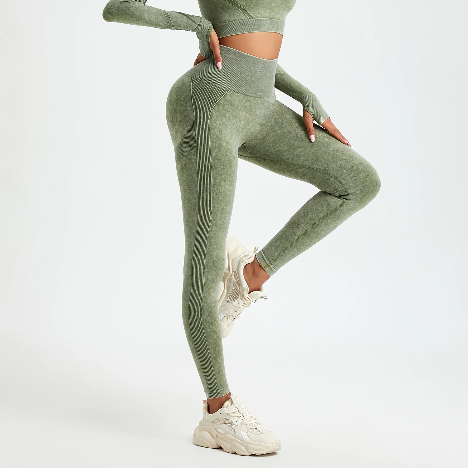 Wash Sexy Push Up Gym Leggings Women High Waist Seamless Skinny Sporty Leggings Women Casual Autumn