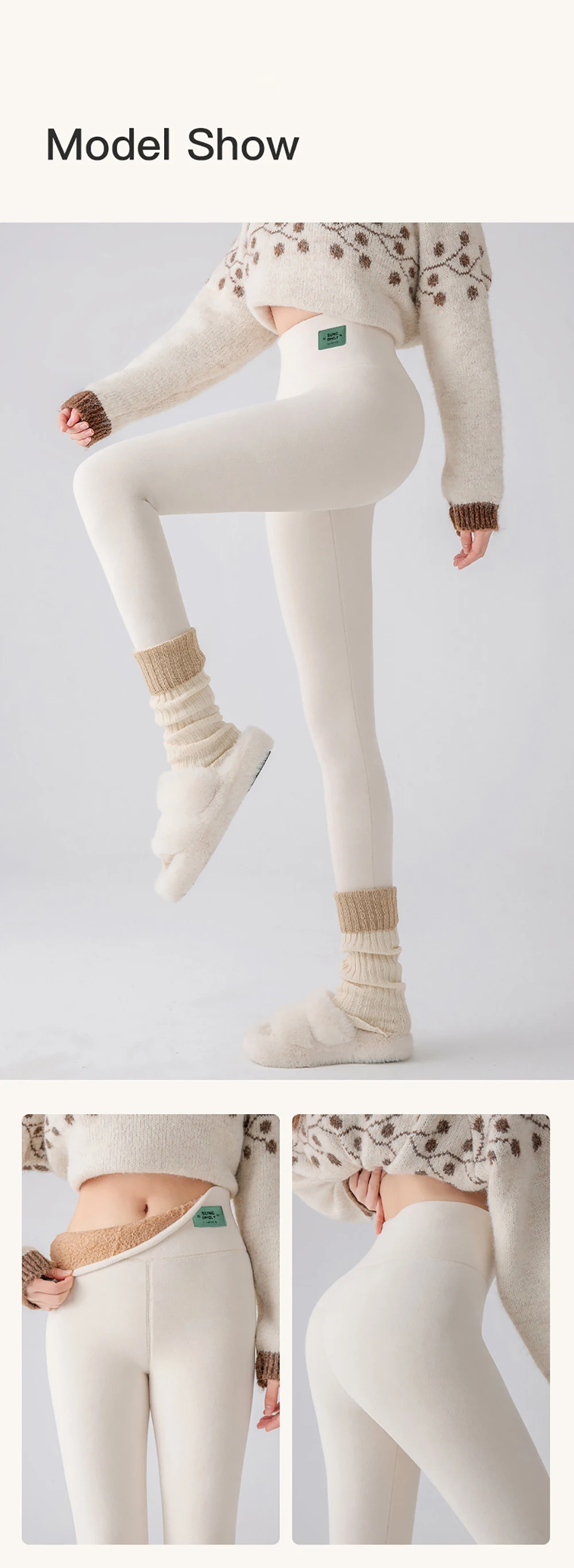 Women Winter Thicken Warm Leggings Thermal Fleece Lined Pants High Waist Thermos Tights Pants For Cold Weather
