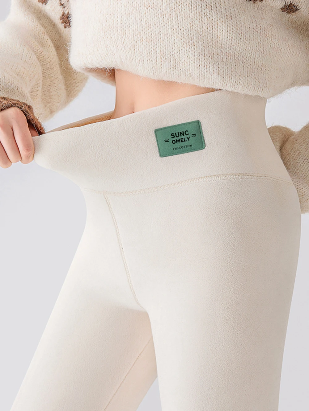 Women Winter Thicken Warm Leggings Thermal Fleece Lined Pants High Waist Thermos Tights Pants For Cold Weather