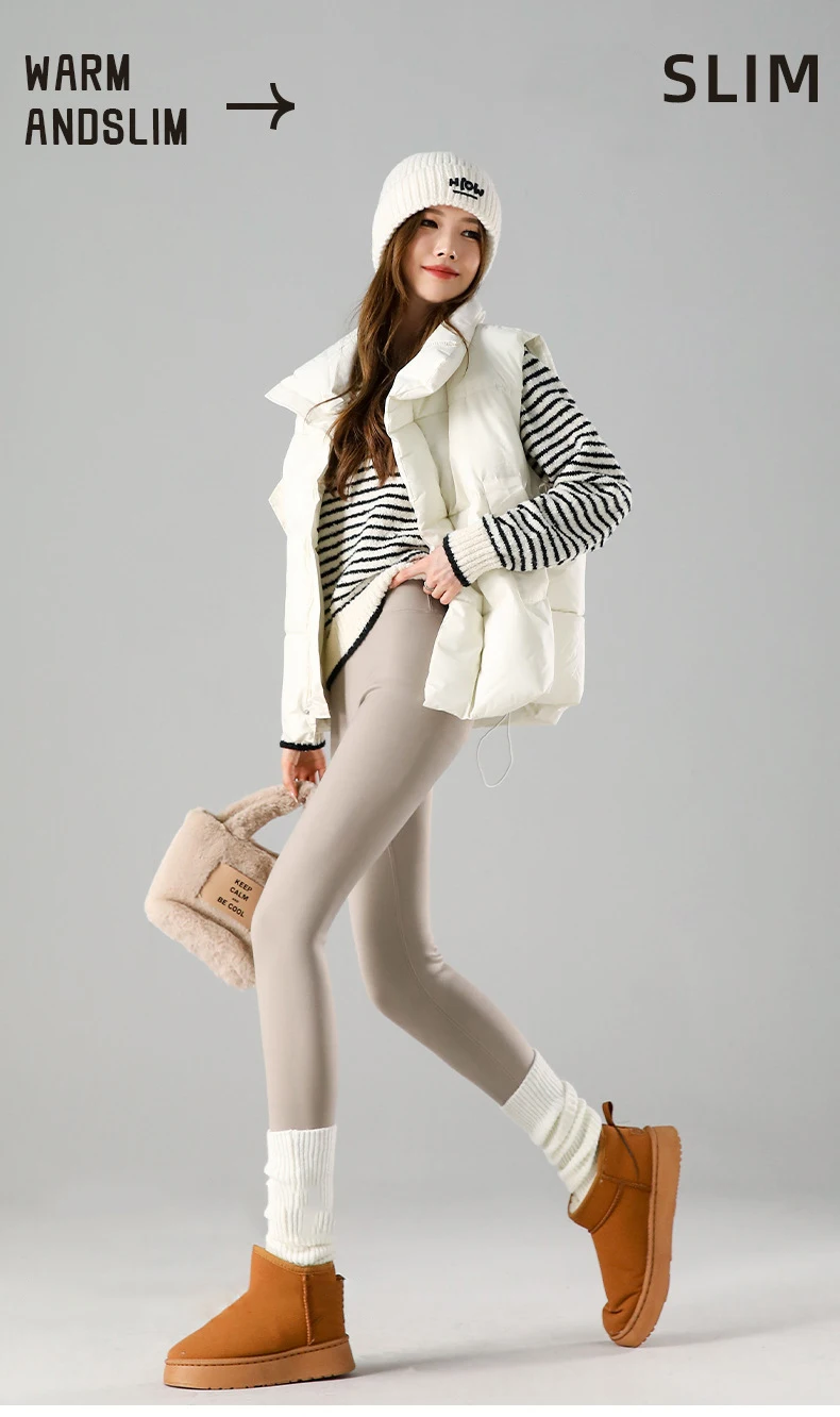 BIVIGAOS Autumn Winter New Rabbit Fleece Thicken Sharkskin Leggings Women Basic Casual High Waist Velvet Warm Leggings
