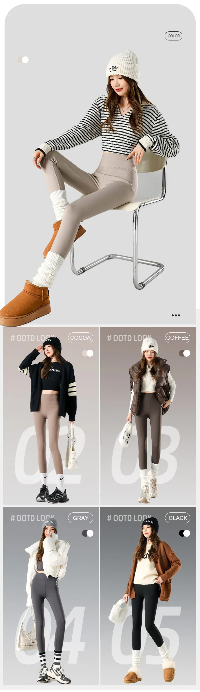 BIVIGAOS Autumn Winter New Rabbit Fleece Thicken Sharkskin Leggings Women Basic Casual High Waist Velvet Warm Leggings