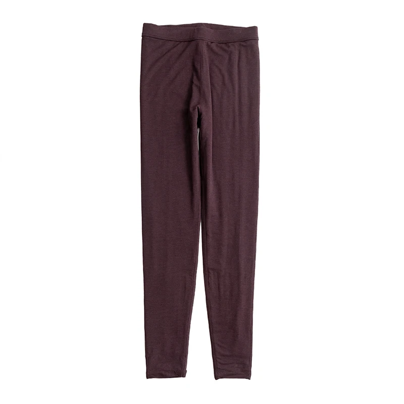 SuyaDream Women Autumn Winter Silk Long Johns Lace V neck Solid Knitted Thermal Pants 2025