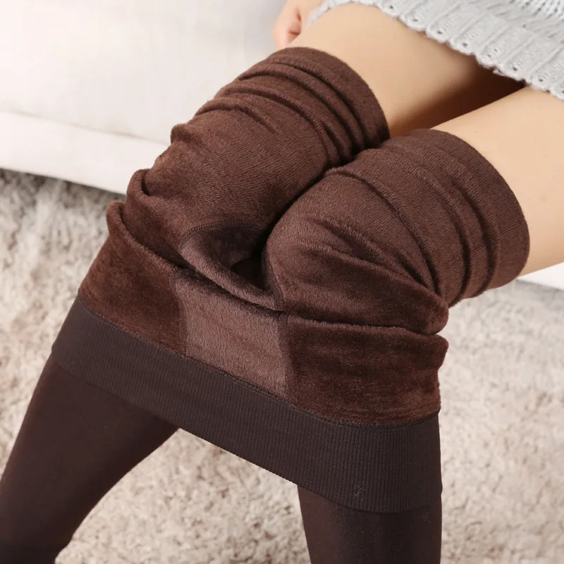 Winter Leggings Knitting Velvet Casual Legging New High Elastic Thicken Lady's Warm Black Pants Skinny Pants For Women Leggings