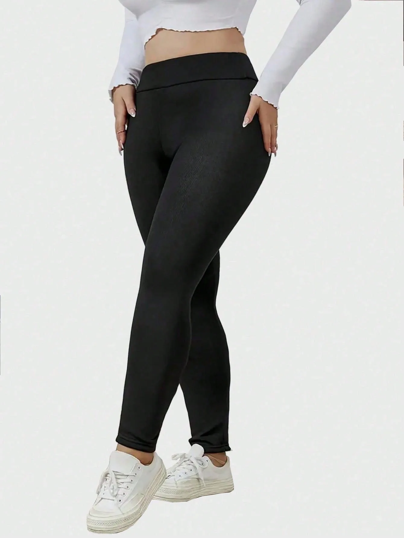 Women's Winter Thick Fleece Thermal Leggings High Waist Super Warm Skinny Pants Outdoor Running Compression Tights