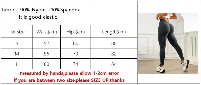 Women Seamless Gym High Waist Yoga Pants Hip Lifting Outdoor Sports Tight Solid Striped Fitness Pants Exercise Yoga Pants