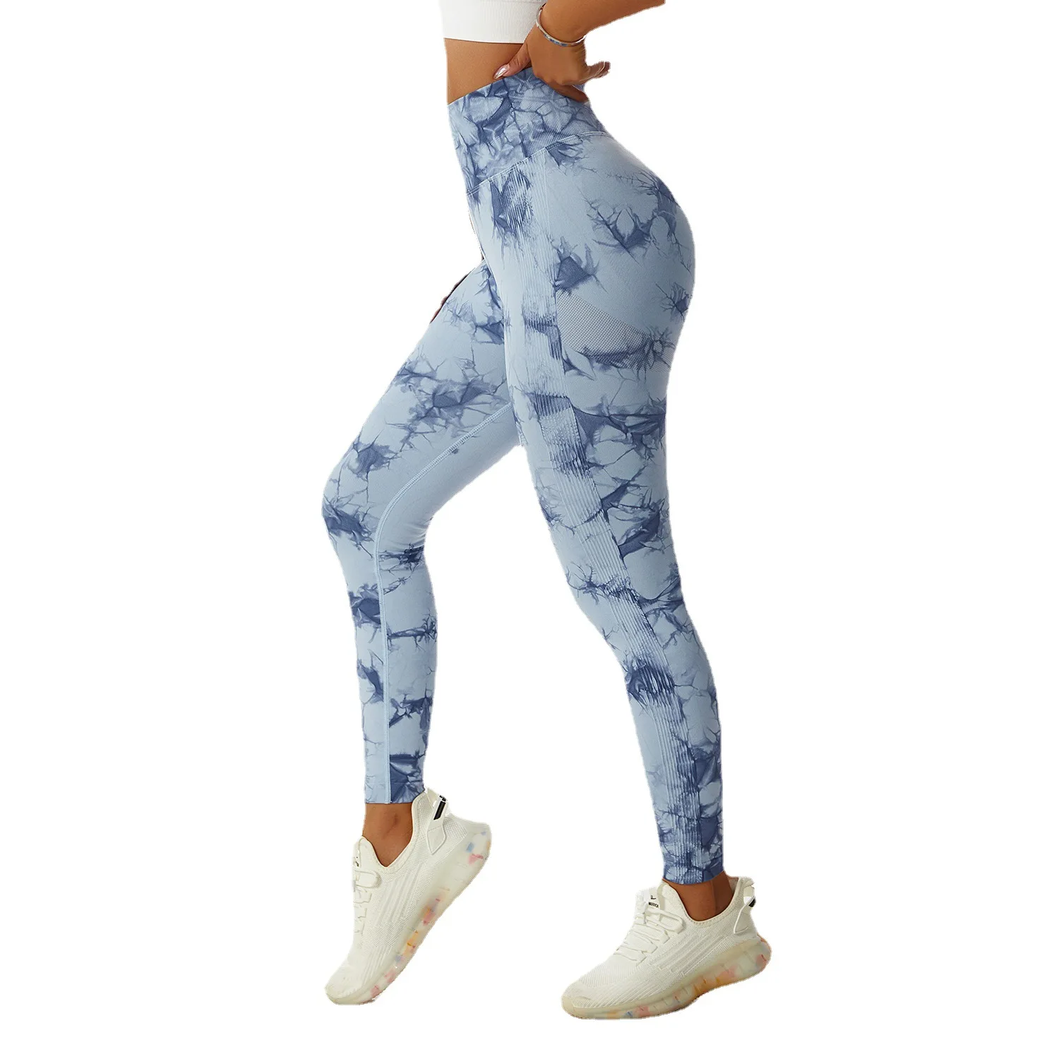 2024 New Tie Dye Gym Leggings Women Fitness Push Up Casual Sport Leggings Of Women Running Outdoors