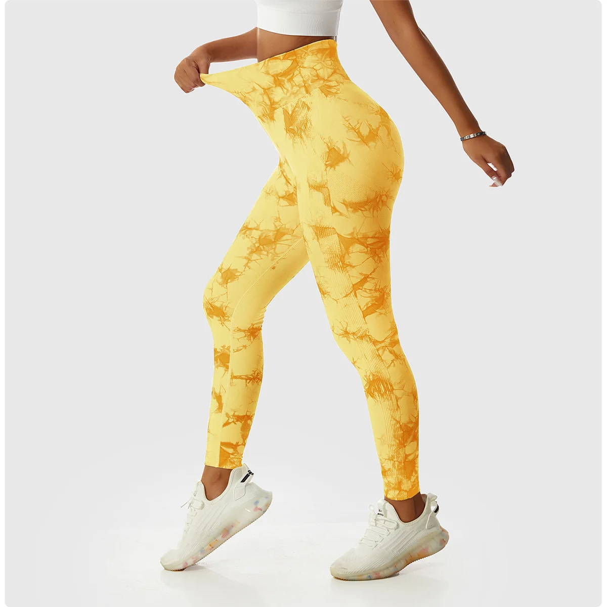2024 New Tie Dye Gym Leggings Women Fitness Push Up Casual Sport Leggings Of Women Running Outdoors