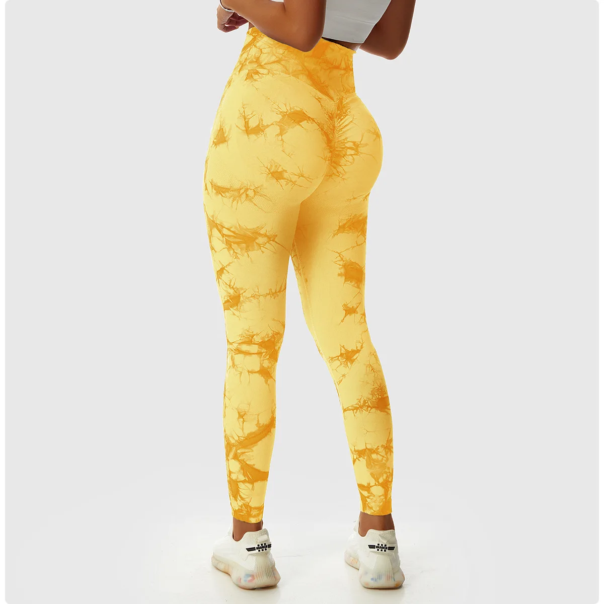 2024 New Tie Dye Gym Leggings Women Fitness Push Up Casual Sport Leggings Of Women Running Outdoors