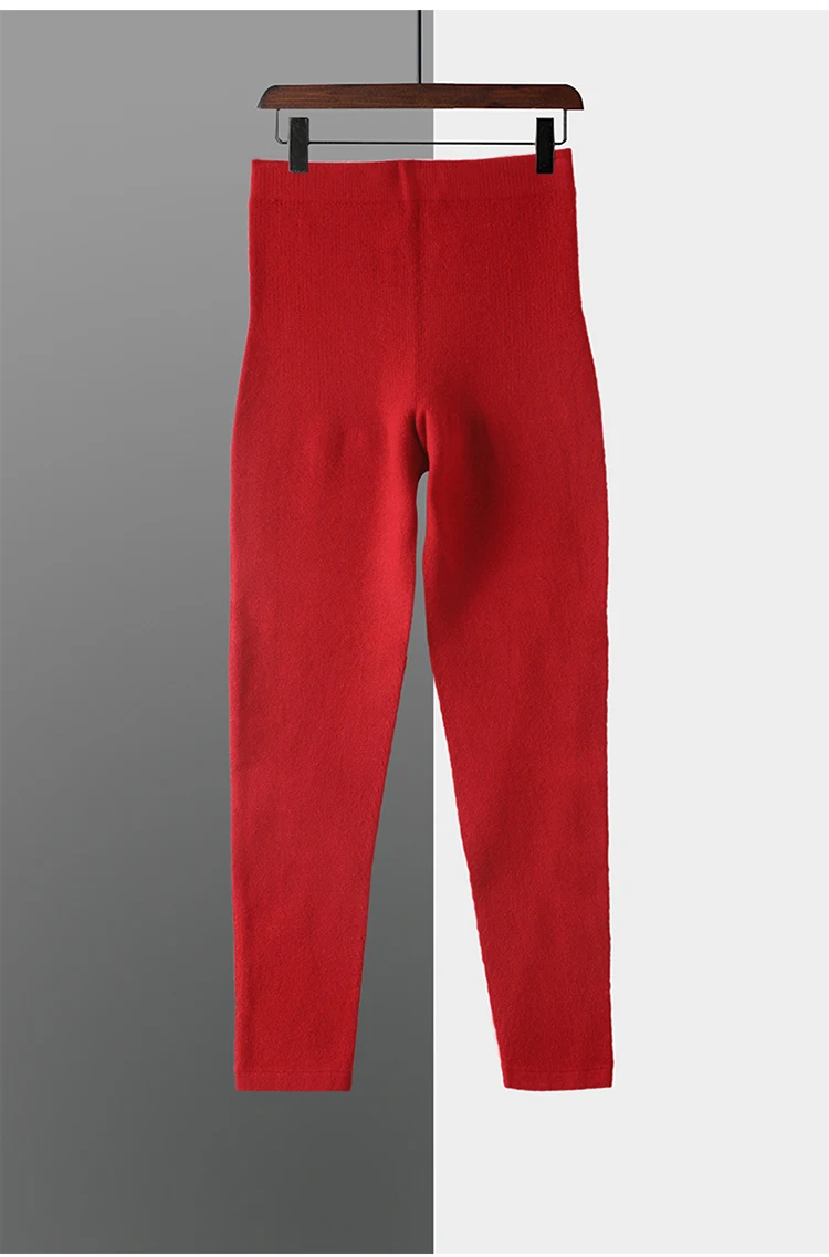 Hot Sales Pants Women Autumn Winter Cashmere and Wool Leggings Long Elastic Ladies Pant Woman Trousers High-quality