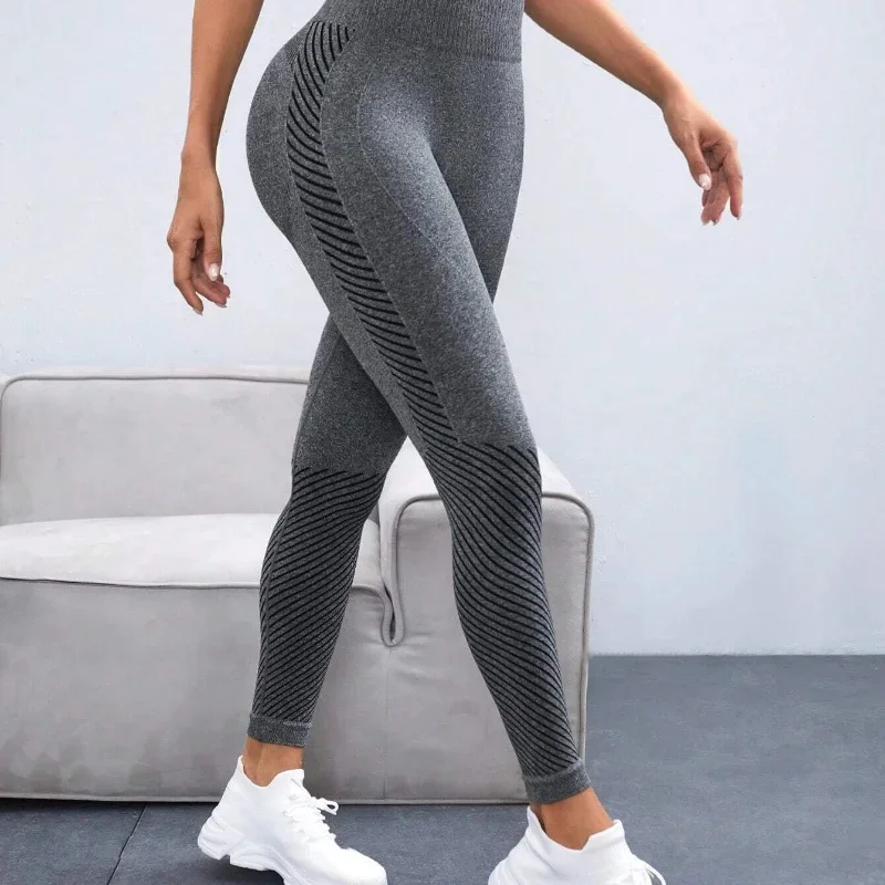 Seamless Splicing Leggings Women Fitness Leggings High Waist Elastic Hip Liftting Gym Workout Running Slim Fashion Yoga Tights