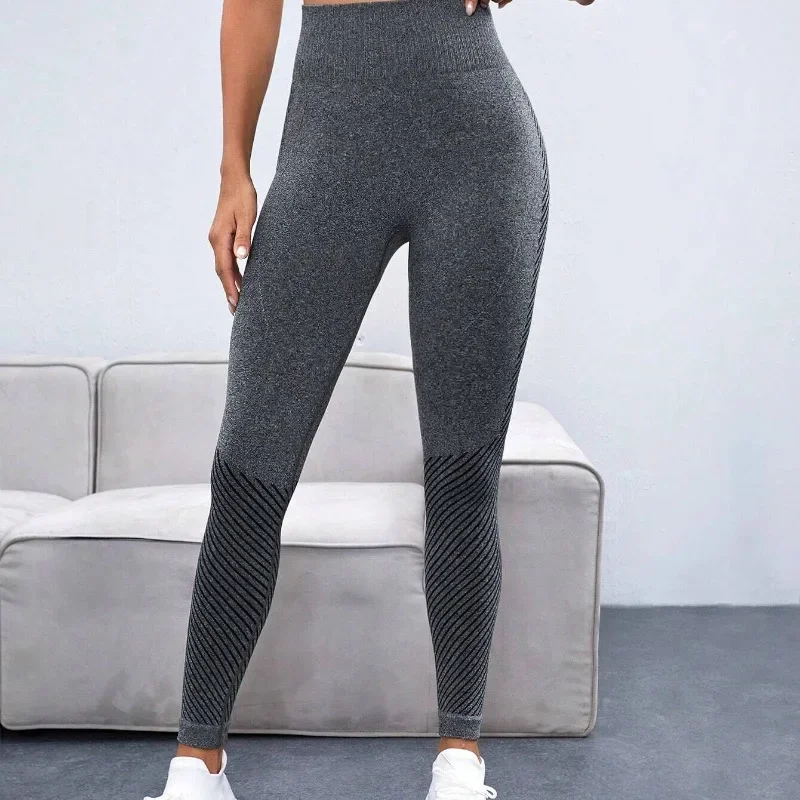 Seamless Splicing Leggings Women Fitness Leggings High Waist Elastic Hip Liftting Gym Workout Running Slim Fashion Yoga Tights