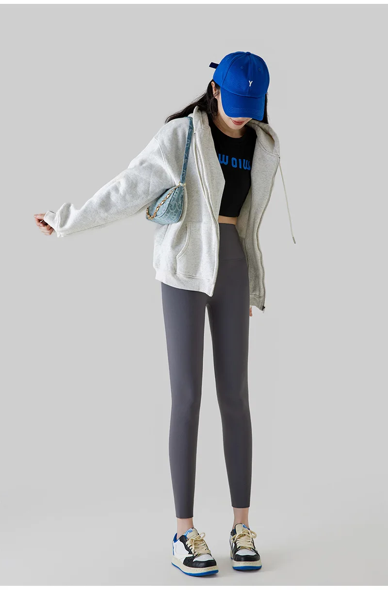 Fleece Lined Leggings Women Winter Warm Thermal Tights High Waist Tummy Control Butt Lifting Shark Pants Slim Casual Outwear