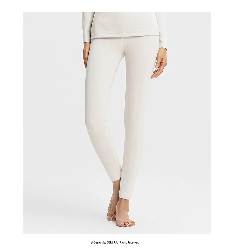 Semir Women Leggings Thermal Warmth Solid Color Everyday Style Soft Touch Layering Wear 2026 Spring Stretch Fit