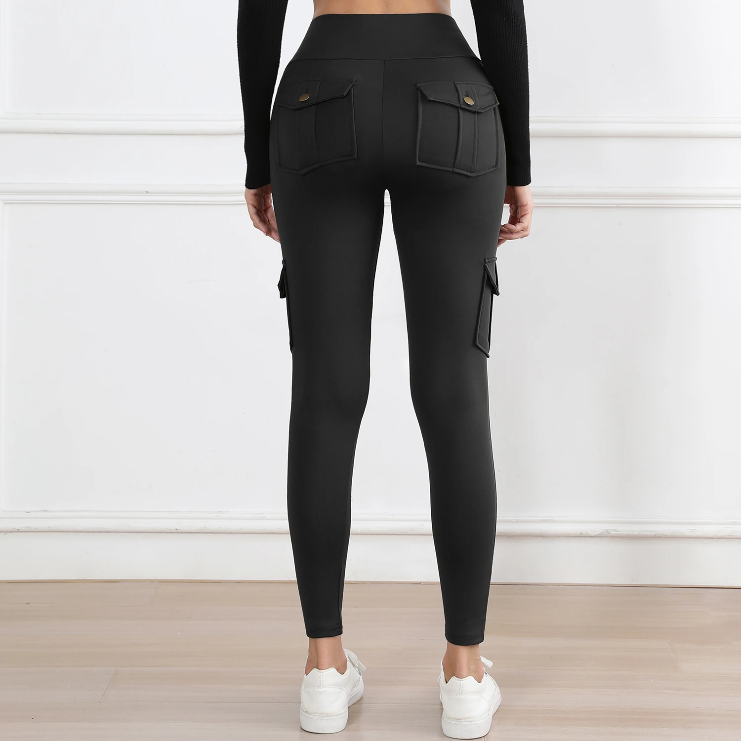Women's High-Waisted Pockets Gym Leggings – Stylish and Comfortable Stretch Fitness Pants for Outdoor and Athletic Activities